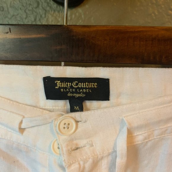 NWT Juicy Couture Linen high waisted white pants size M - Picture 7 of 10